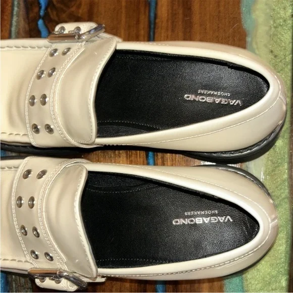 Vagabond NWOT/NWOB Cosmo 2.0 Leather Platform Loafers Sz 10 Women’s in Off White - Picture 7 of 14